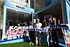 Culture Minister Yu In-chon visits the Hongdae booth of the '2024 Korea Beauty Festival' in Mapo District, western Seoul, on Saturday. [MINISTRY OF CULTURE, SPORTS AND TOURISM]