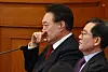 President Yoon Suk Yeol attends the 10th hearing of his impeachment trial at the Constitutional Court in Jongno District, central Seoul, on Feb. 20. [JOINT PRESS CORPS]