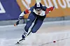 Kim Min-sun competes during the women's second 500 meters at the International Skating Union World Cup Speed Skating in Quebec City, Canada on Sunday. [EPA/YONHAP]