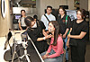 A student tries Amorepacific's Hera Silky Stay Custom Match service, which customizes a foundation that matches the user's skin tone. [PARK SANG-MOON]