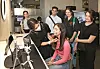 A student tries Amorepacific's Hera Silky Stay Custom Match service, which customizes a foundation that matches the user's skin tone. [PARK SANG-MOON]