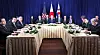 From left, the presidential and prime ministerial delegations of Korea, the United States and Japan meet on the sidelines of the Asean Summit in Phnom Penh, Cambodia, on Nov. 14, 2022. [NEWS1]