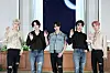 Boy band Tomorrow X Together poses during its showcase on Jan. 26, 2023 for its fifth EP 'The Name Chapter: Temptation' at the Coex Auditorium in Gangnam District, southern Seoul. [BIGHIT MUSIC]