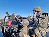 Soldiers from the South Korean Army's V Corps operate an M61 Vulcan rotary cannon during anti-drone drills in Yangpyeong County, Gyeonggi on Thursday. [JOINT CHIEFS OF STAFF]