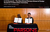 Yvonne Watson, left, interim executive dean of Parsons School of Design, and Bae Kyung-hoon, chief of LG AI Research, pose for a photo during a partnership signing ceremony held at Parsons School of Design in New York, Monday. [LG CORP]