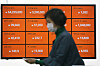 Prices of Bitcoin and altcoins, including Chainlink and Tron, are displayed on a digital screen on April 29 at Bithumb’s office in Gangnam, southern Seoul. [NEWS1]