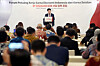 Korea International Trade Association’s Vice Chairman Jeong Marn-ki speaks at the forum to discuss future business partnerships between Korea and Indonesia at Hotel Mulia Senayan on Friday. [JOINT PRESS CORP]