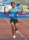 Shim Jung-sub won the JoongAng Marathon, November 5, 2017. [YONHAP]