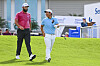 Kim Joo-hyung, left, and Jon Rahm leave the first tee during the final round of the Sentry Tournament of Champions on The Plantation Course at Kapalua on Jan. 8 in Kapalua, Maui, Hawaii.  [PGA TOUR]