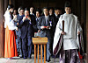 In this file photo dated Aug. 15, Japanese lawmakers, including Ichiro Izawa, right, visit the Yasukuni Shrine. 15. [YONHAP]