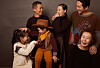 Cast of 'Minari.' From left to clockwise, director Lee Isaac Chung, actors Han Ye-ri, Steven Yeun, Youn Yuh-jung, Alan Kim and Noel Kate Cho. [PAN CINEMA]