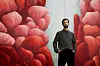 Nicolas Party in front of his latest mural piece 'Waterfall' at the Hoam Museum of Art [HOAM MUSEUM OF ART]
