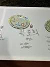 Another ceramic plate made by one of 60 children for the 'Twinkle Twinkle Little Hands' exhibition, as part of Korea Craft Week 2023. The description reads, 'I am proud of my name.' [SHIN MIN-HEE]