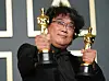 Director Bong Joon-ho at the 2020 Oscars [AFP/YONHAP]