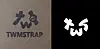 Logo of handmade watch strap brand TWMStrap, left, and logo of Pledis Entertainment's new boy band TWS [SCREEN CAPTURE]