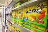 Lotte Confectionery’s Custard snack displayed at a discount store in Seoul on Thursday [YONHAP]