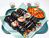 Gimbap and tteokbokki (spicy rice cakes) at Fully Gimbap in Seongdong District, eastern Seoul [PARK SANG-MOON]