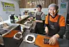 Yoo Ji-won, 58, and Han Wan-seong, 59, at Endorphin Rolls in Jung District, central Seoul [PARK SANG-MOON]