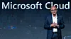 Microsoft CEO Satya Nadella gives a keynote speech under the title “Doing More with Less with the Microsoft Cloud″ at the “Microsoft Ignite Spotlight on Korea″ held at the InterContinental Seoul Coex, southern Seoul, on Tuesday. [YONHAP]