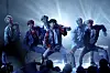 BTS performs 'DNA' at the American Music Awards at the Microsoft Theater on Sunday, Nov. 19, 2017, in Los Angeles. [AP/YONHAP]