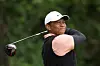 Tiger Woods plays his shot from the 12th tee during the third round of the 2022 PGA Championship at Southern Hills Country Club on Saturday in Tulsa, Oklahoma. [AFP/YONHAP]