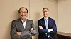 Arya M. Sharma, left, professor emeritus of medicine at the University of Alberta, Canada, and Sasha Semienchuk, general manager of Novo Nordisk Korea, pose for a photo after an interview with the Korea JoongAng Daily on June 30 in southern Seoul. [SHIN HA-NEE]