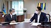 President Yoon Suk-yeol, right, in a policy briefing meeting with Defense Minister Lee Jong-sup at the presidential office in Seoul on Friday. [PRESIDENTIAL OFFICE OF KOREA]