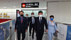 Korean lawmakers from the Korea-Japan Parliamentarians' Association led by Democratic Party Rep. Kim Jin-pyo arrive at Narita Airport in Tokyo Wednesday afternoon for a two-day trip to meet with their Japanese counterparts. [YONHAP]