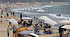 Haeundae Beach in Busan on Saturday, when many beaches officially opened for the season. Korea issued the year's first heatwave warning on Saturday. [SONG BONG-GEUN]