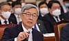 Choe Jae-hyeong, chairman of the Board of Audit and Inspection of Korea, speaks during a meeting at the National Assembly last July. [YONHAP]