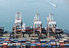 Cargo to be shipped abroad loaded on a dock in Busan on Jan. 21. The world’s biggest trade pact, with 15 countries in Asia Pacific region, went into effect starting Feb. 1 in Korea. [YONHAP]