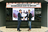 Lee Bang-yeol, left, head of Connect Infra, a unit at SK Broadband, and Josh Lee, Swit Technologies CEO, pose for a photo during a signing ceremony held on Wednesday. [SK BROADBAND]