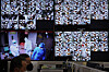 Security camera screens show empty wards and medical staff leaving a Covid-19 residential treatment center in Seoul on Tuesday. With the continuing drop in Covid-19 cases, most community treatment centers and temporary screening clinics will stop operating from Wednesday. [YONHAP]
