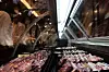 The meat section is fully stocked with high-end Korean beef ahead of the Chuseok holidays at the Shinsegae Department Store in Jung District, central Seoul, on Sept. 24. [YONHAP]
