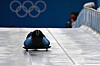 Kim Eun-ji competes in the women's skeleton event at the Yanqing National Sliding Centre during the Beijing 2022 Winter Olympic Games in Yanqing on Friday. [AFP/YONHAP]