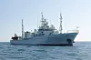 The Mugunghwa-10, a fisheries control boat that the deceased official was on board when he went missing on Monday, in waters just south of South Korea's Yeonpyeong Island. [NEWS1]