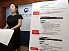 Fair Trade Commission's Moon Jung-sook explains how Hyundai Heavy Industries transferred information from one supplier to another during a Friday press briefing in Sejong City. The shipbuilder was hit with a 970-million-won ($807,000) fine.