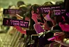 Fans hold up signs during ″Conan Gray Live in Seoul″ at KSPO Dome in southern Seoul on Tuesday. [LIVE NATION KOREA]