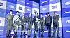 Boy band Ateez poses for the camera at a press showcase held on Thursday at the KBS Arena in Gangseo District, western Seoul. [KQ ENTERTAINMENT]