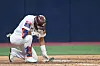 Kiwoom Heroes outfielder Lee Yong-kyu reacts after flying out during the sixth inning of a game against the SSG Landers at Incheon SSG Landers Field in Incheon on Sunday. [YONHAP]