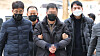 One of four South Gyeongsang-based activists suspected of spying for North Korea arrives at the Seoul Central District Court in southern Seoul to attend his arrest warrant hearing on Jan. 31. [YONHAP]