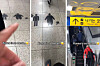 A video of the sign at Sangbong station in Jungnang District, eastern Seoul, from Korea-based TikToker 'KoreAlo' (@dailydoseofkorean) has been viewed 26.8 million times and liked by 2.1 million people. [SCREEN GRAB]