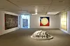 Installation view of ″Journey Home,' the solo exhibition of Kang Ik-joong at the Cheongju Museum of Art. Here shows his moon jar-related artworks. [CHEONGJU MUSEUM OF ART]