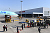 Korean Air Lines carrier transports Covid-19 vaccines at Incheon International Airport last month. [YONHAP]