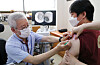 A citizen receives a shot of Janssen's Covid-19 vaccine at a medical center in Songpa District, southern Seoul, on the first day of Korea's Janssen inoculation on Thursday. [NEWS1]