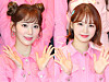 Former members Miyawaki Sakura, left, and Kim Chaewon of girl group IZ*ONE [ILGAN SPORTS]