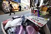 Masks are shown on sale at Namdaemun market in central Seoul on Wednesday, two days ahead of the government's meeting to decide on whether or not to lift the indoor mask mandate amid the downtrend in new Covid-19 cases. [YONHAP]
