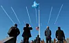 The Black Eagles Aerobatic Team of the Korean Air Force spells out Nov. 11, 11 a.m. to advertise a ceremony Wednesday morning in which one minute of silence will be observed at the UN Memorial Cemetery in Busan to commemorate troops who died during the 1950-53 Korean War. The 'Turn Toward Busan' ceremony was first proposed by Canadian veteran Vincent Courtenay in 2007 and is observed on Nov. 11 each year. [YONHAP]