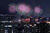 Fireworks during the 2019 Seoul International Fireworks Festival are seen from Namsan in central Seoul on Oct. 5, 2019. [YONHAP]