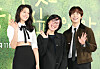 From left, actor Seolhyun, director Lee Yoon-jung and actor Yim Si-wan pose for the camera at a local press event to promote their upcoming ENA drama series 'Summer Strike' at Stanford Hotel Korea in western Seoul on Tuesday. [NEWS1]